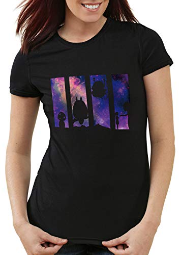 style3 Anime Cosplay Galaxy Damen T-Shirt Anime Cosplay Mononoke Schloss Chihiro Film, Größe:XS von style3