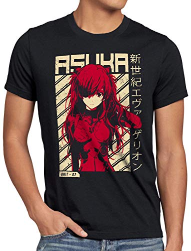 style3 Asuka Evangelion Herren T-Shirt Shinji tokyo3 neon Genesis, Größe:4XL von style3