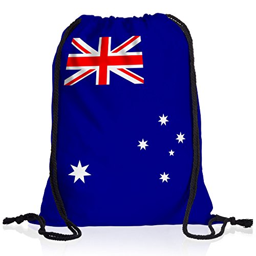 style3 Australien Turnbeutel Rucksack Tasche Australia Flagge WM EM Sport Beutel Festival Fahne Uni Schule Bunt von style3
