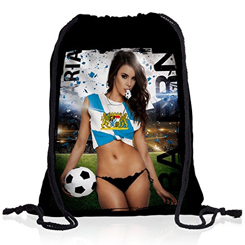 style3 Bayern Soccer Girl Rucksack Turnbeutel Tasche Fußball Trikot München Oktoberfest Germany von style3