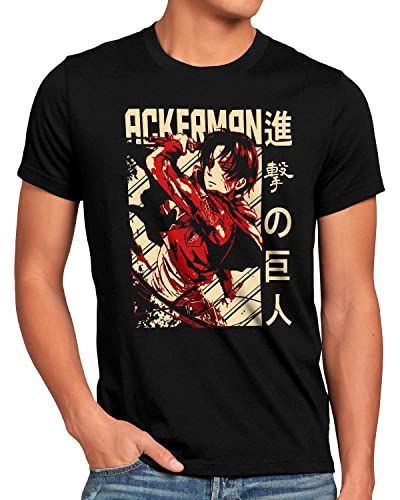 style3 Brave Ackerman Herren T-Shirt Attack Anime Japan Manga on Titan AOT, Größe:L von style3