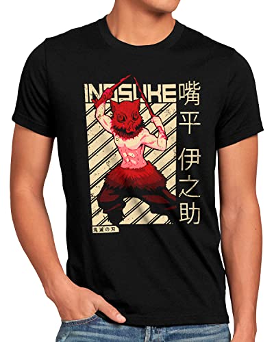 style3 Brave Inosuke Herren T-Shirt Demon Anime Japan Manga, Größe:XXL von style3