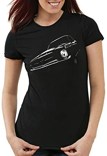 style3 Classic Pony Car Damen T-Shirt Muscle mus-Tang, Größe:M von style3