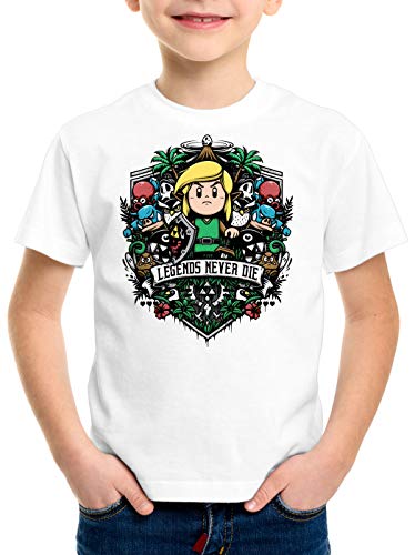style3 Cocolint Legend T-Shirt für Kinder Awakening Switch Hyrule, Farbe:Weiß, Größe:116 von style3