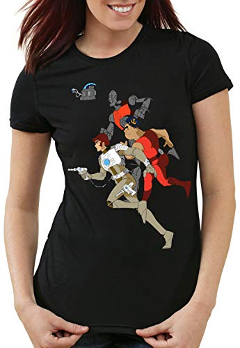 style3 Comet Besatzung Damen T-Shirt Anime Raumschiff Captain, Größe:L von style3