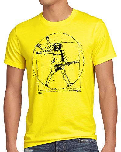 style3 Da Vinci Rock Herren T-Shirt Musik Festival, Größe:XXL, Farbe:Gelb von style3