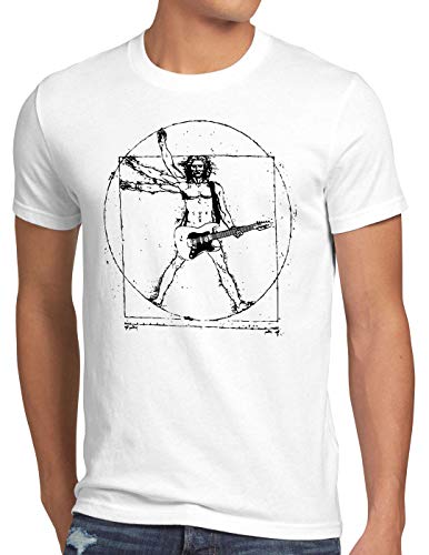 style3 Da Vinci Rock Herren T-Shirt Musik Festival, Größe:M, Farbe:Weiß von style3