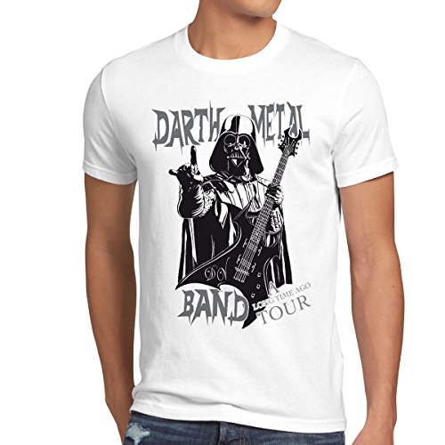 style3 Darth Metal Band Herren T-Shirt, Größe:XL;Farbe:Weiß von style3