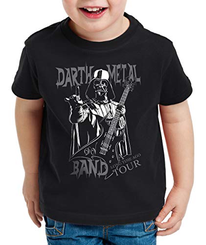 style3 Darth Metal Band Kinder T-Shirt, Farbe:Schwarz, Größe:116 von style3