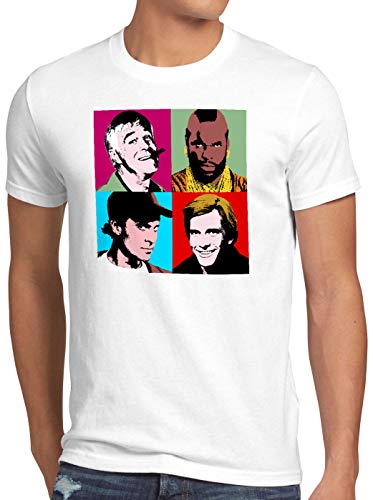 style3 Das Team Herren T-Shirt Minivan a Hannibal Murdock, Größe:4XL, Farbe:Weiß von style3