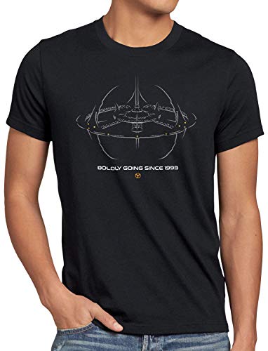 style3 Deep Space Herren T-Shirt Nine Trek Trekkie Star, Größe:3XL von style3