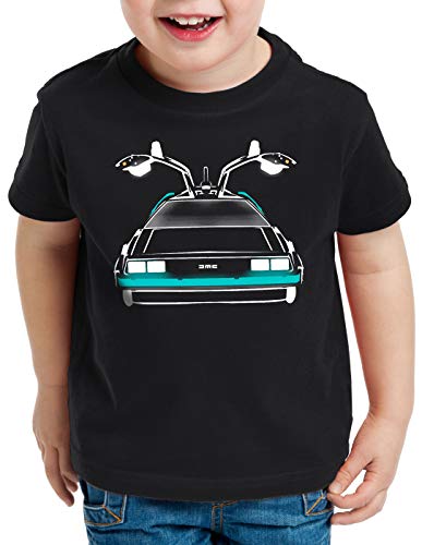 style3 Delorean Speed of Light T-Shirt für Kinder dmc-12 zeitreise mcfly Auto, Größe:128 von style3