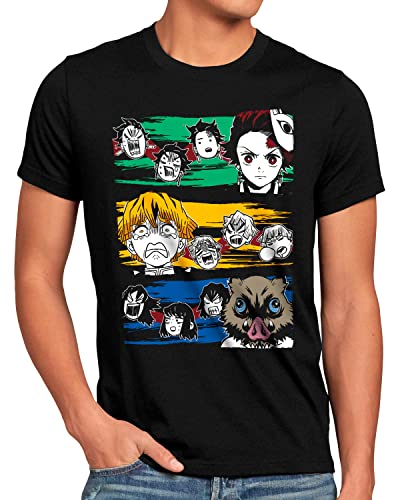 style3 Demon Trio Herren T-Shirt Anime Japan Manga, Größe:3XL von style3