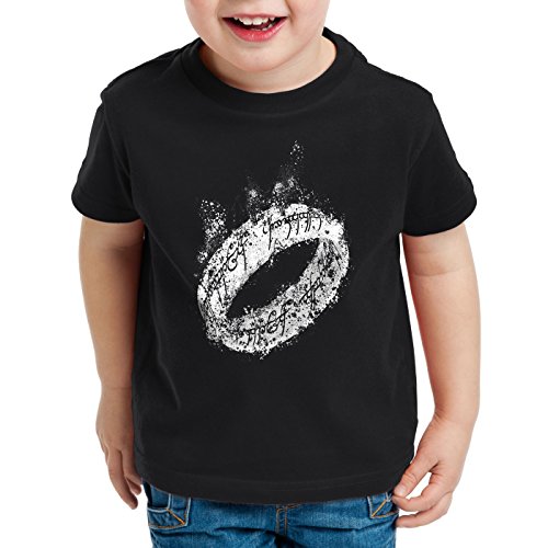 style3 Der Eine Ring T-Shirt für Kinder Fantasy, Farbe:Schwarz;Größe:140 von style3