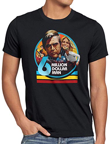 style3 Der Sechs Millionen Dollar Mann Herren T-Shirt tv Serie staffel osi, Größe:4XL von style3