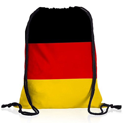 style3 Deutschland Turnbeutel Rucksack Tasche Germany Flagge WM EM Sport Beutel Festival Fahne Uni Schule Bunt von style3