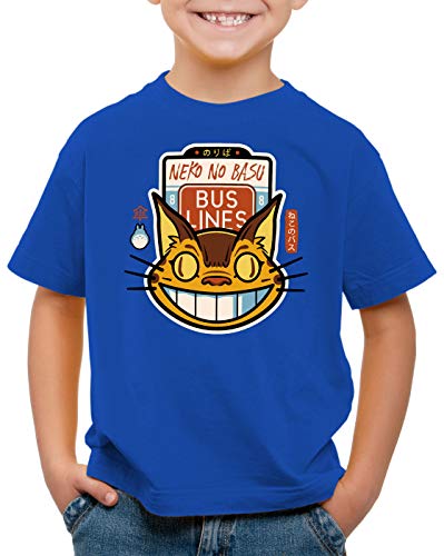 style3 Dot Ohngesicht T-Shirt für Kinder no-face zauberland Reise Anime Manga Chihiro, Farbe:Blau, Größe:164 von style3