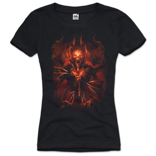 style3 EL Diablo T-Shirt Damen Metal Rollenspiel Teufel RPG Wow MMORPG of World, Größe:2XL von style3