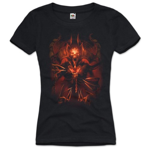 style3 EL Diablo T-Shirt Damen Metal Rollenspiel Teufel RPG Wow MMORPG of World, Größe:L von style3