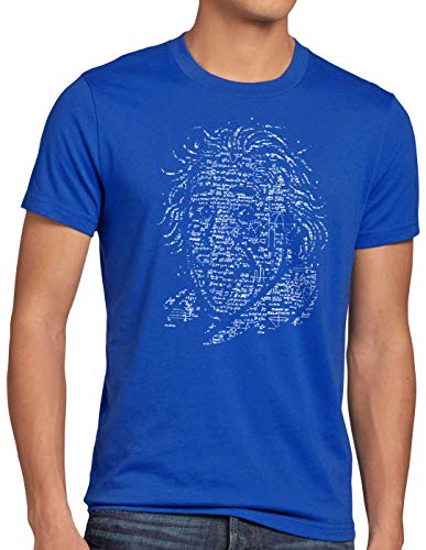 style3 Einstein Logik Herren T-Shirt urknall Mathematik Albert, Größe:M, Farbe:Blau von style3