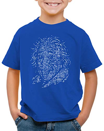 style3 Einstein Logik T-Shirt für Kinder urknall Mathematik Albert, Farbe:Blau, Größe:128 von style3