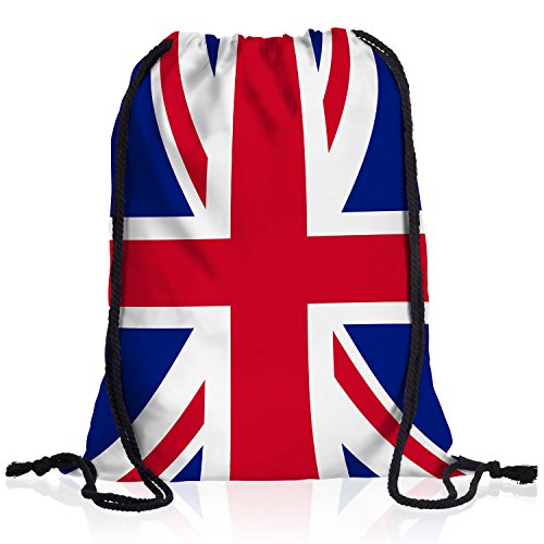 style3 England Turnbeutel Rucksack Tasche Great Britain Flagge WM EM Sport Beutel Festival Fahne Uni Schule Bunt von style3