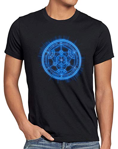 style3 Full Metal Transmutation Circle Herren T-Shirt Anime Manga Japan Alchemist, Größe:XL von style3