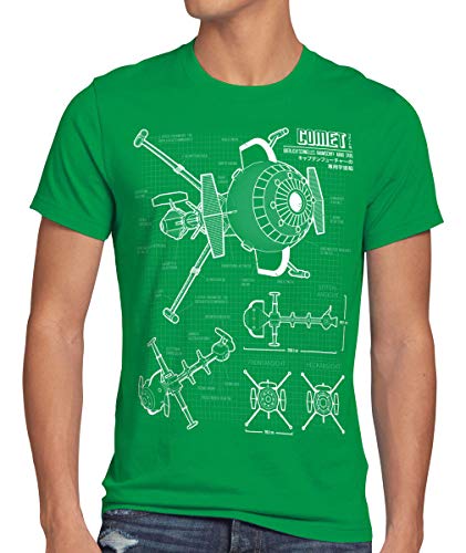 style3 Future Comet Herren T-Shirt Captain, Größe:XL, Farbe:Grün von style3