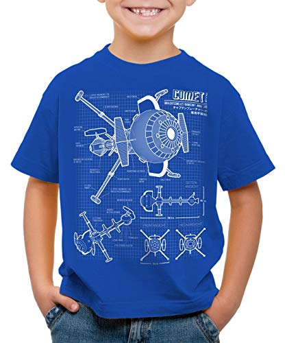 style3 Future Comet Kinder T-Shirt Captain, Farbe:Blau, Größe:128 von style3