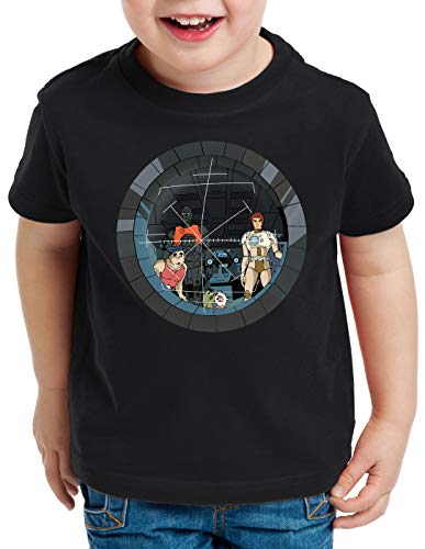 style3 Future Crew T-Shirt für Kinder Anime Raumschiff Captain, Farbe:Schwarz, Größe:128 von style3