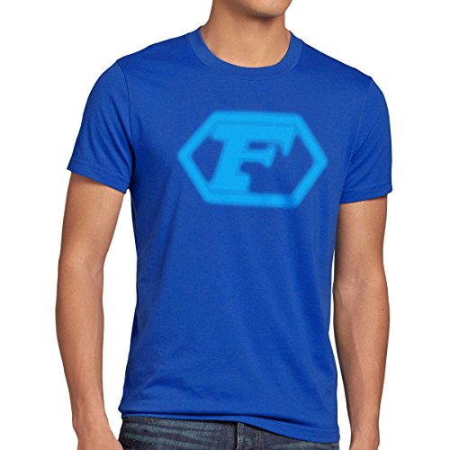 style3 Future T-Shirt Herren Anime, Farbe:Blau, Größe:5XL von style3