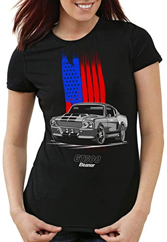 style3 GT500 Eleanor Damen T-Shirt Stars and Stripes usa, Größe:XL von style3