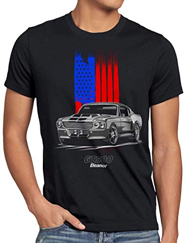 style3 GT500 Eleanor Herren T-Shirt Stars and Stripes usa, Größe:4XL von style3