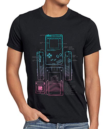 style3 Game Handheld Herren T-Shirt Retro Boy Classic Gamer, Größe:4XL von style3