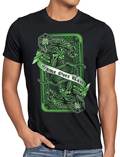 style3 Game Over Alien Herren T-Shirt Xenomorph Ripley Giger, Größe:3XL von style3