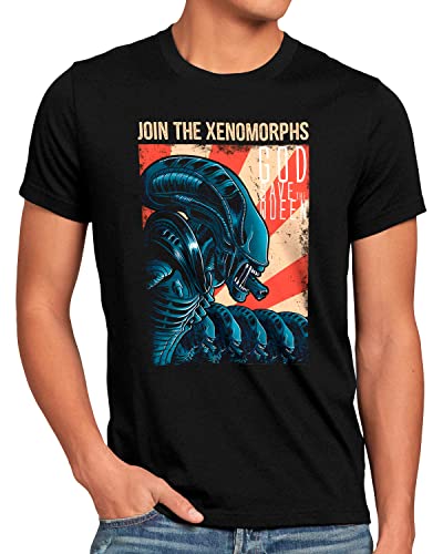 style3 God Save The Queen Herren T-Shirt Xenomorph Alien Ripley Movie, Größe:XL von style3