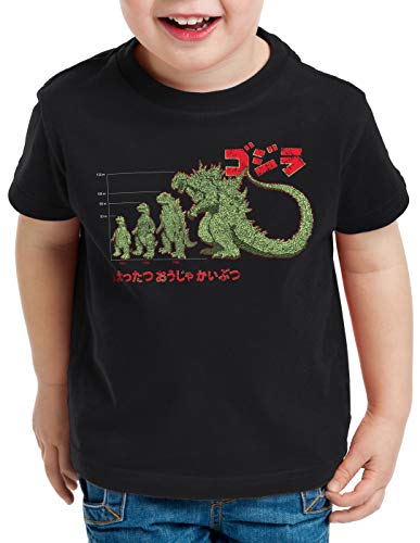 style3 Gojira Evolution T-Shirt für Kinder Japanisches Monster Nippon Tokio, Größe:140 von style3