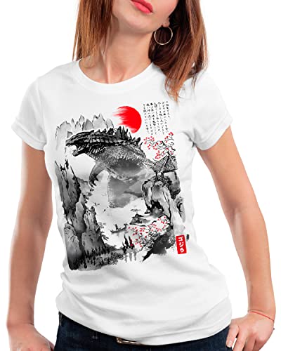 style3 Gojira Ink Damen T-Shirt Japan Monster Nippon Tokio Tokyo, Größe:M von style3