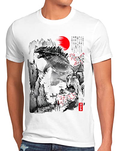 style3 Gojira Ink Herren T-Shirt Japan Monster Nippon Tokio Tokyo, Größe:3XL von style3