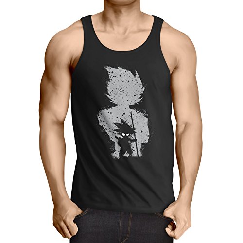 style3 Goku Evolution Herren Tank Top Dragon Son Ball Balls, Größe:XXL;Farbe:Schwarz von style3