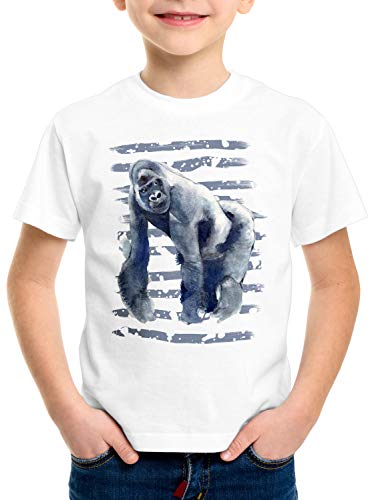 style3 Gorilla T-Shirt für Kinder Safari Zoo Dschungel Sommer, Größe:116 von style3