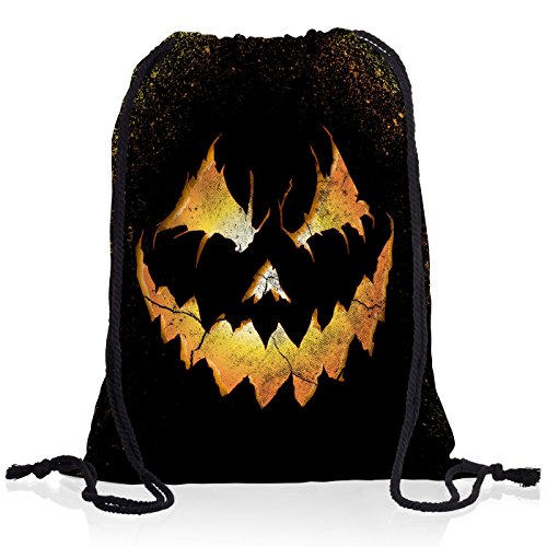 style3 Halloween Kürbiskopf Rucksack Tasche Turnbeutel Sport Jute Beutel von style3