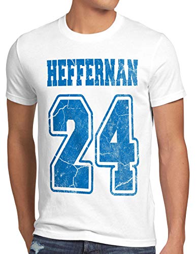 style3 Heffernan 24 T-Shirt Herren Doug Queens Sitcom, Größe:XXL, Farbe:Weiß von style3