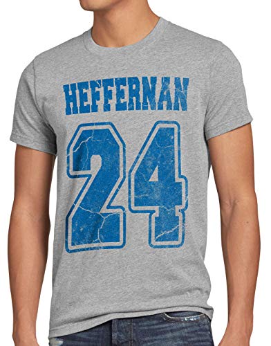 style3 Heffernan 24 T-Shirt Herren Doug Queens Sitcom, Größe:L, Farbe:Grau meliert von style3