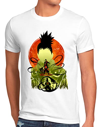 style3 Hidan vs Shikamaru Herren T-Shirt Ninja Anime Manga Cosplay Kakashi Hatake, Größe:XL von style3