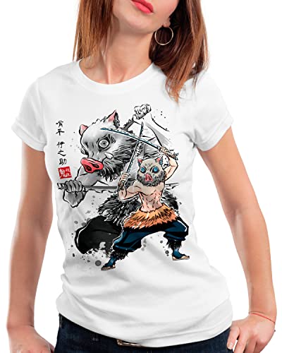 style3 Inosuke Sumi-E Damen T-Shirt Demon Anime Japan Manga, Größe:M von style3