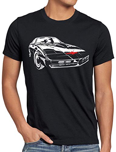 style3 K.I.T.T. Encounter Herren T-Shirt Michael Knight 2000 Black Rider, Größe:L von style3