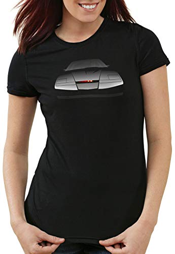 style3 K.I.T.T. Front Damen T-Shirt Michael Knight 2000 Black Rider, Größe:XL von style3