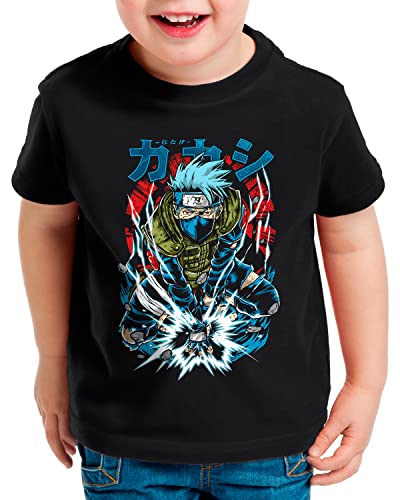 style3 Kakashi Power T-Shirt für Kinder Ninja Anime Manga Cosplay Kakashi Hatake, Größe:152 von style3