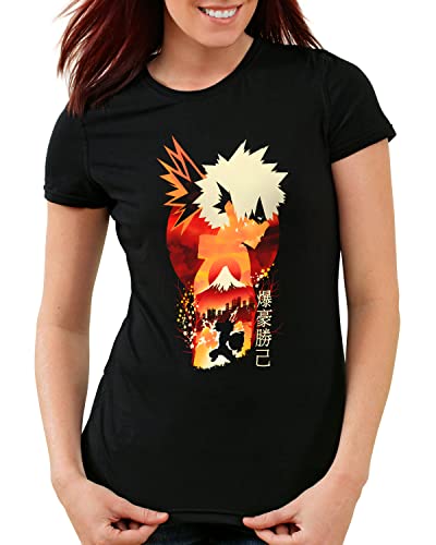 style3 Katsuki Bakugou Damen T-Shirt Superhero Japan Academia Manga, Größe:M von style3